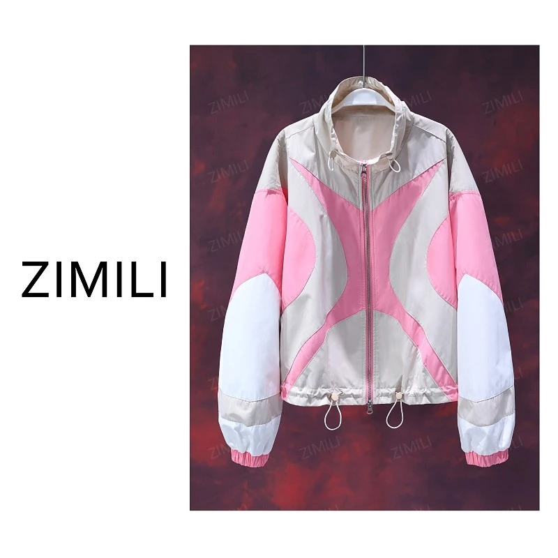 【亮哥女装】2025欧版设计款粉色防风冲锋衣气质外套2748 -C9