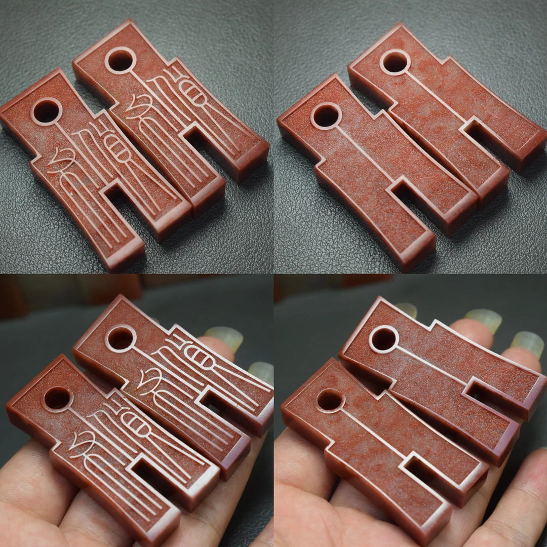 连珠印章 老挝石结晶博古印10-25-51mm，印面10*10mm