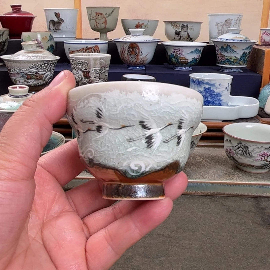 瓷杯子我们观山观水观自在