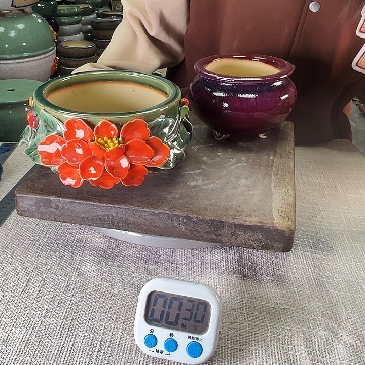 泳坤堂石湾花盆陶瓷