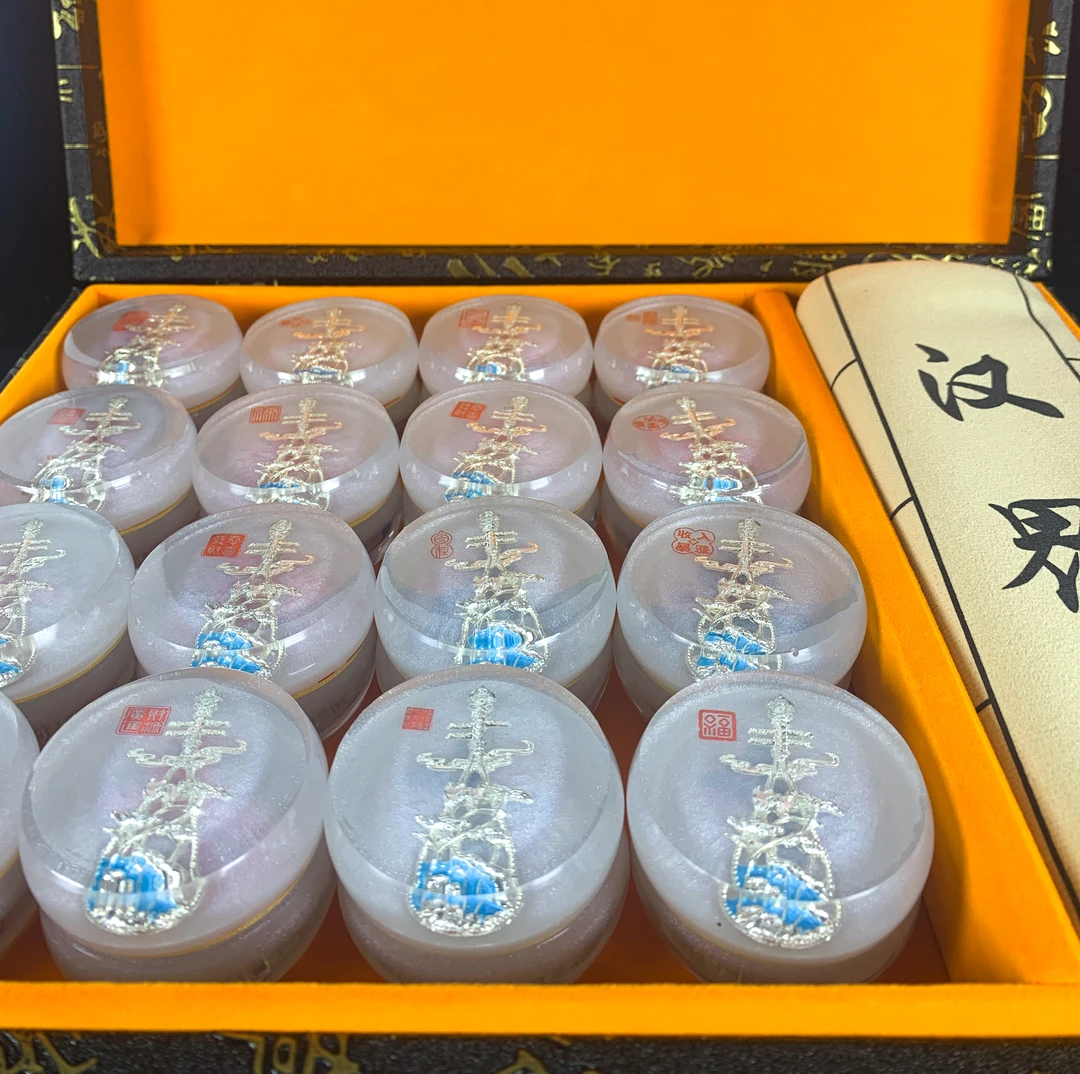 苗银立体水晶象棋中国象棋手工艺成人送礼高档便携把玩摆件送棋盘