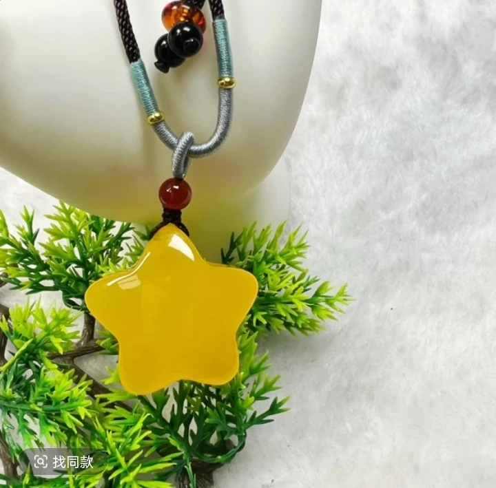 w152古巴新蜜小星星吊坠素绳款