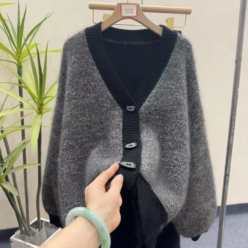 韩系开衫新款韩版百搭亲肤潮流显瘦气质洋气v领宽松时尚