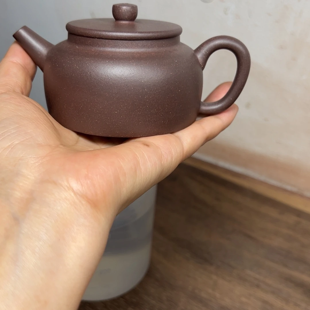 J***Y茶壶紫泥老紫砂平盖石瓢150cc