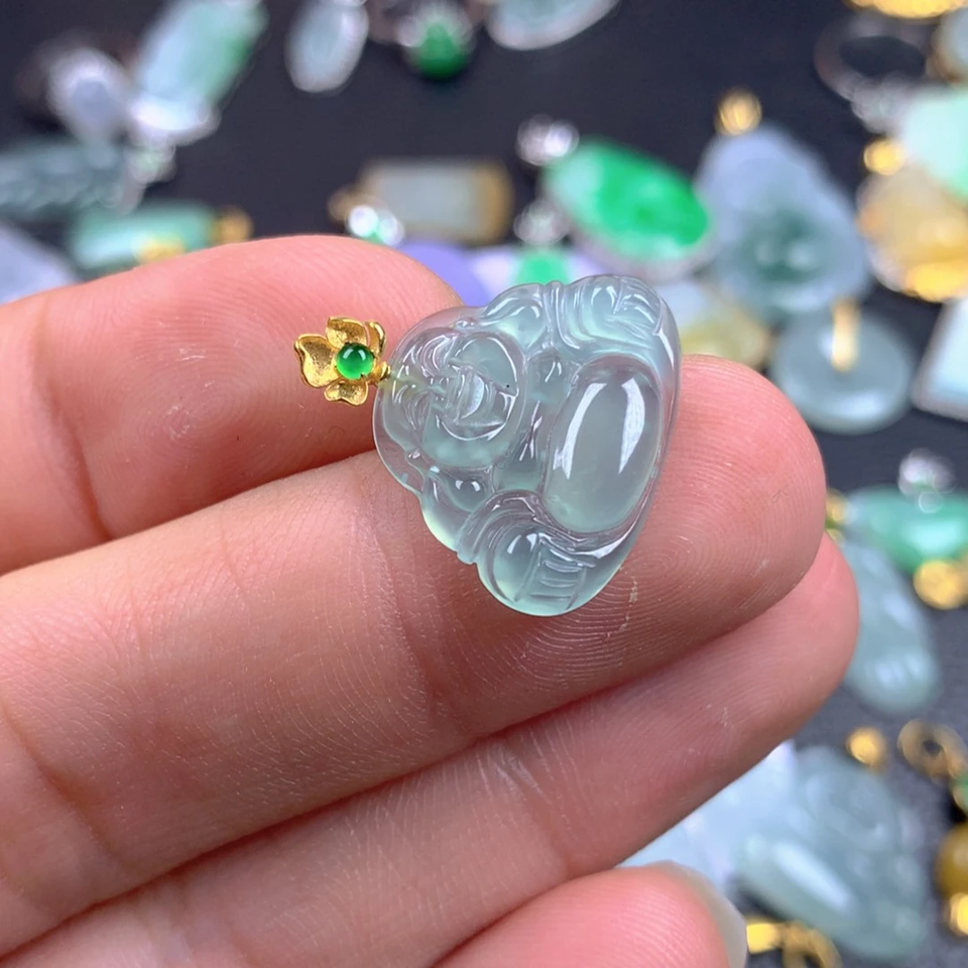 【闪购商品】翡翠18K金镶嵌颈饰翡翠