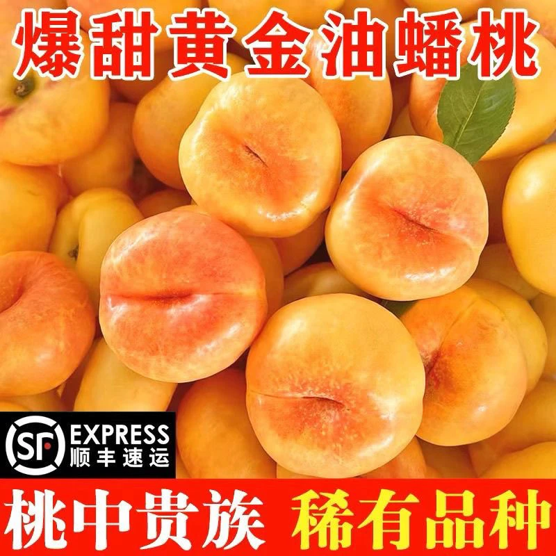 【顺丰包邮】F正宗蒙阴彩虹油蟠桃新鲜应季皮薄甜嫩多汁现摘水果