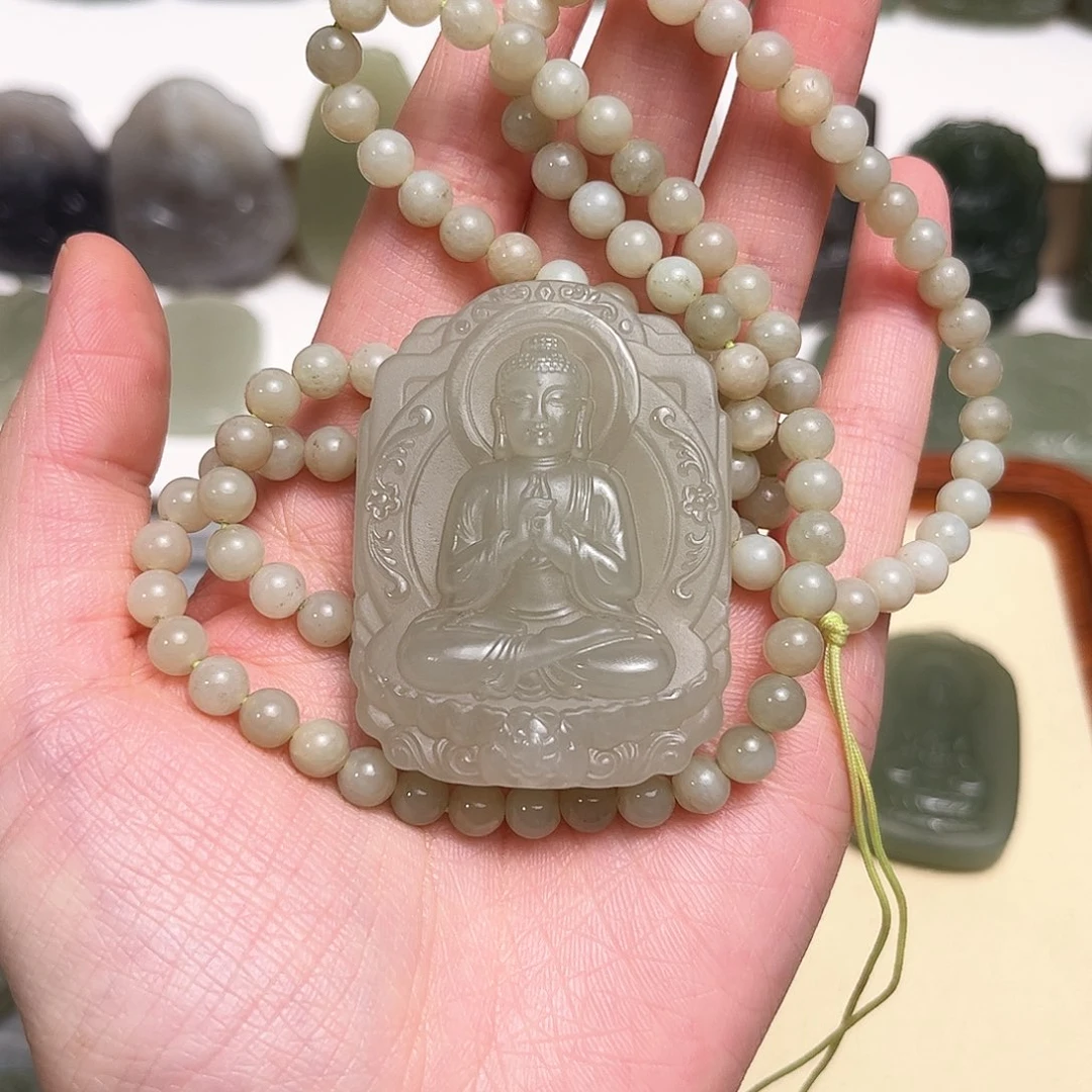 和田玉颈饰未镶嵌陈***8