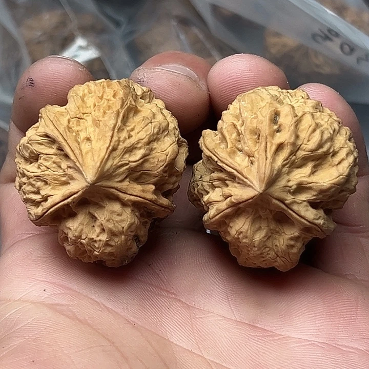 文玩核桃把件65号异形四棱38尺