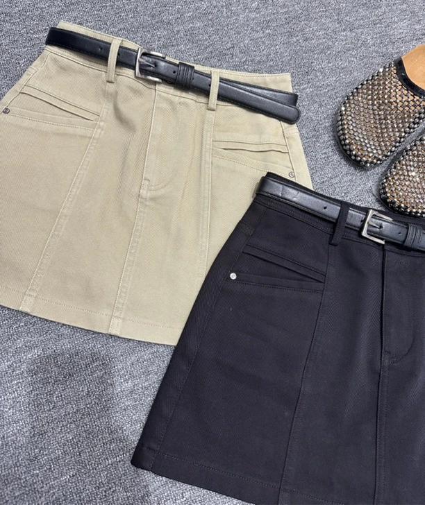 「可沐女装」夏款上新，时尚，百搭，休闲，天丝牛仔短裙85392