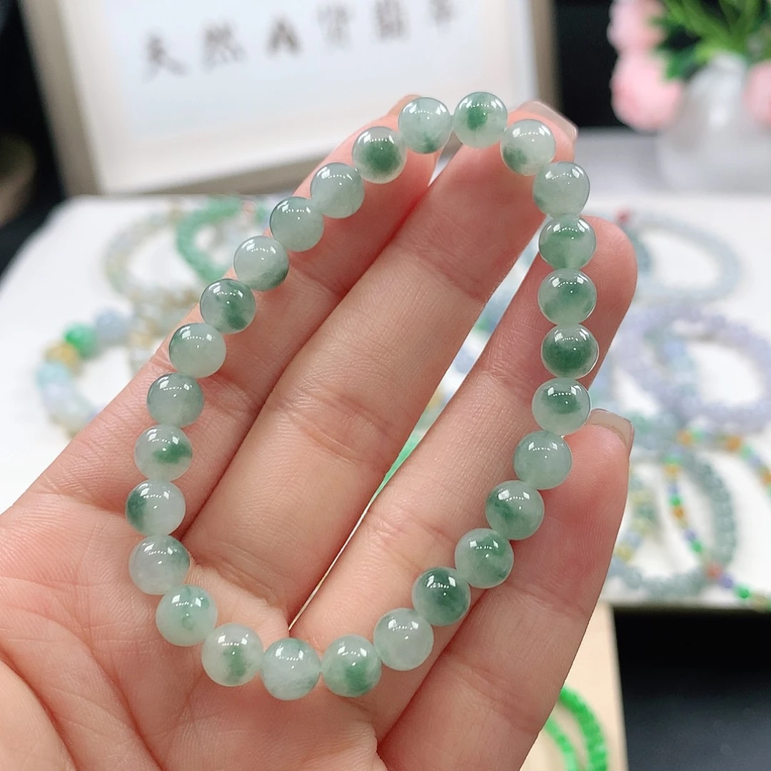 翡翠未镶嵌手链手链6.5mm
