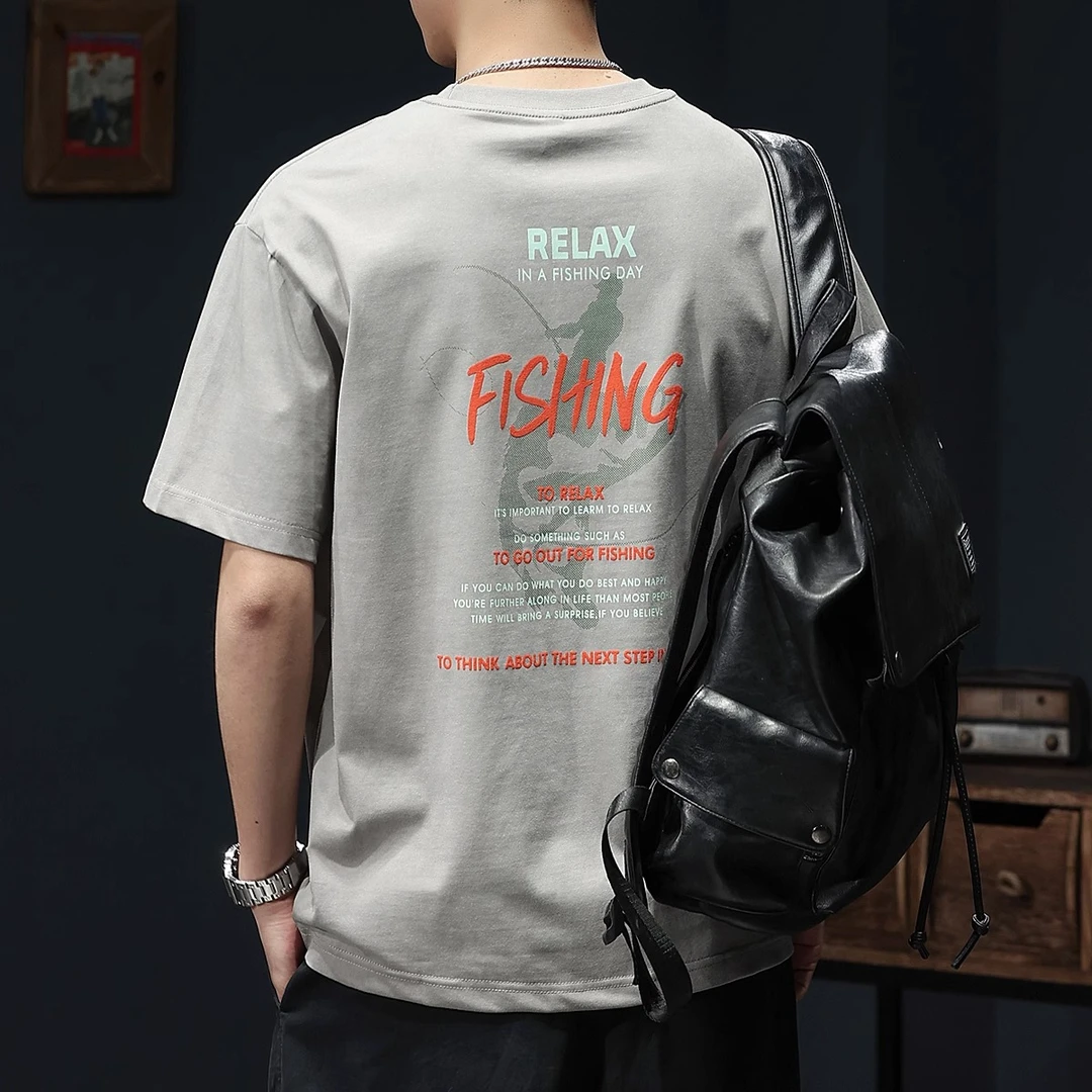 MR.MUDI/穆迪先生美式短袖t恤男夏新款宽松印花休闲半袖重磅潮流