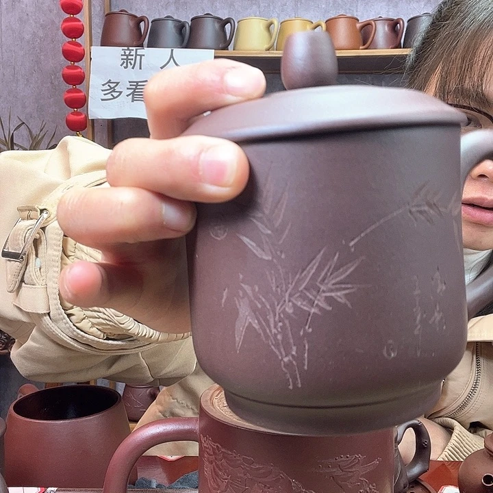 紫砂茶杯原矿紫砂杯