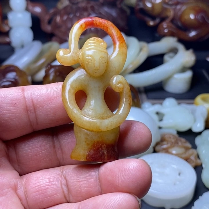 【闪购商品】和田玉挂件未镶嵌草*