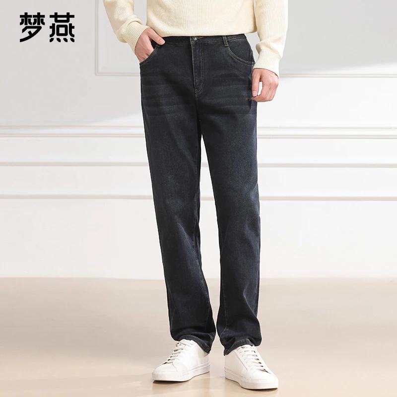 梦燕秋冬男版型挺括经典时尚百搭高弹柔软亲肤牛仔长裤8ZK01B5006