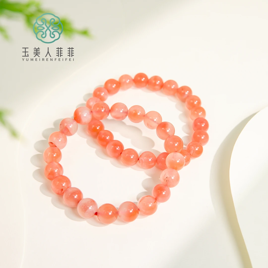 石惑珠宝~南红单圈约9mm手串/多样性发一