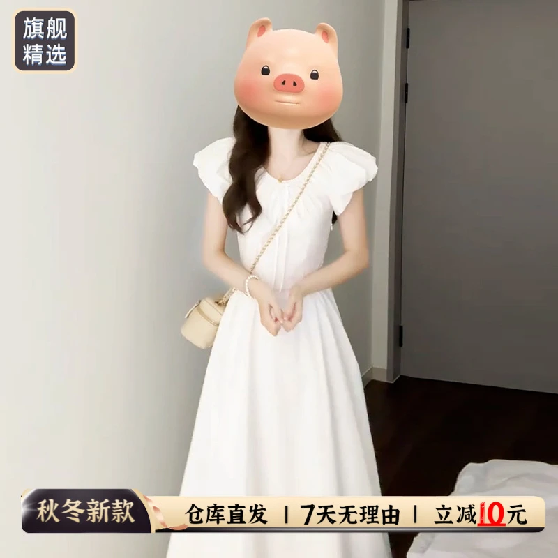 财阀千金女装千金清冷感贵系连衣裙子女爆款2025夏千金秋款连衣裙