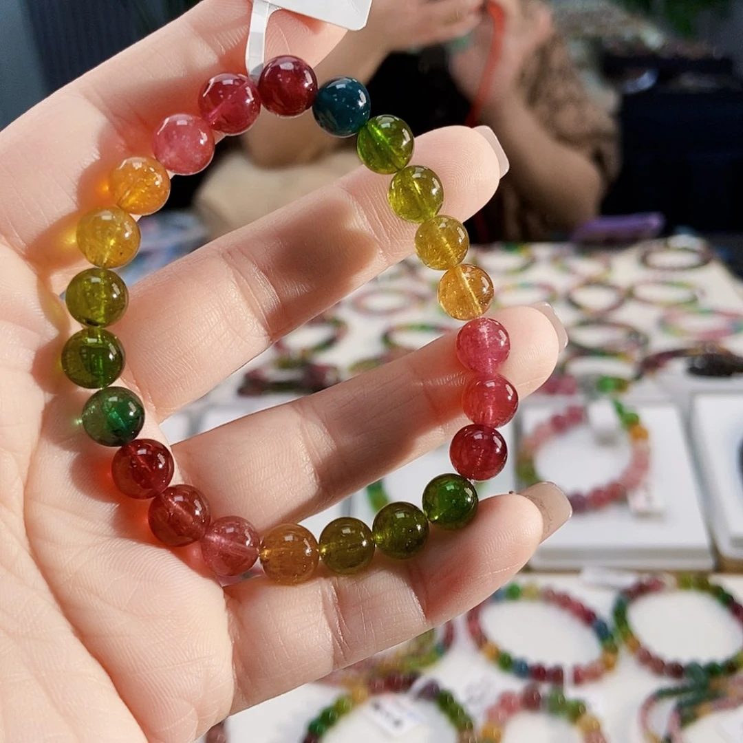 碧玺手链未镶嵌G2402单圈微色差发一