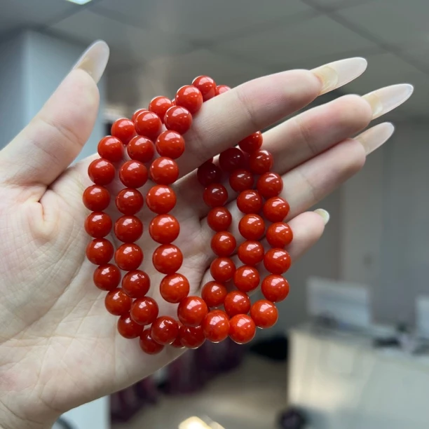 A012精品时尚柿子红单圈手串8mm多样性发一
