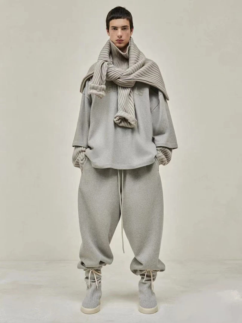 CQ【16号】C2100-秋冬新款高奢男装加厚冬款直筒裤