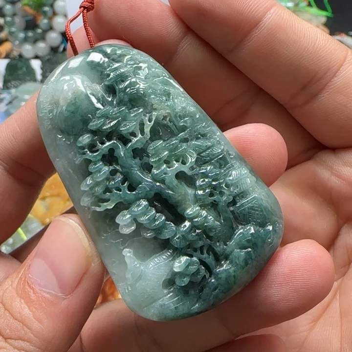 颈饰未镶嵌翡翠山水