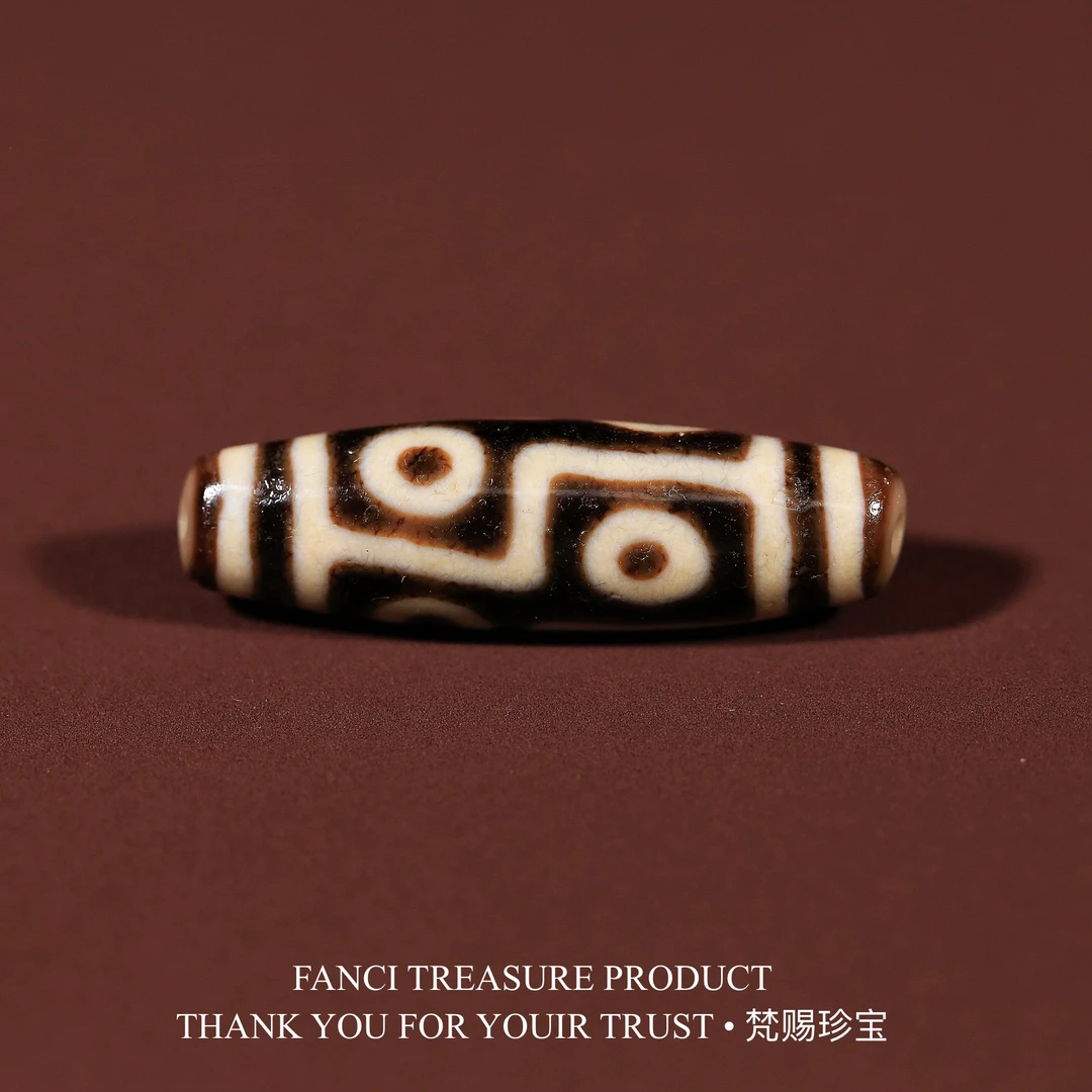 梵赐珍宝·【上肯老超顶】一代老台湾折线六眼42.1x12.4mm天珠x