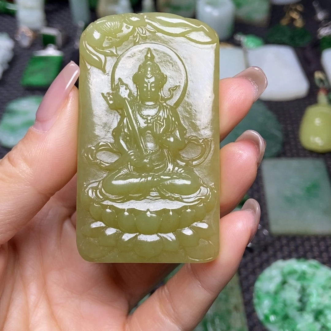 金***光和田玉未镶嵌挂件