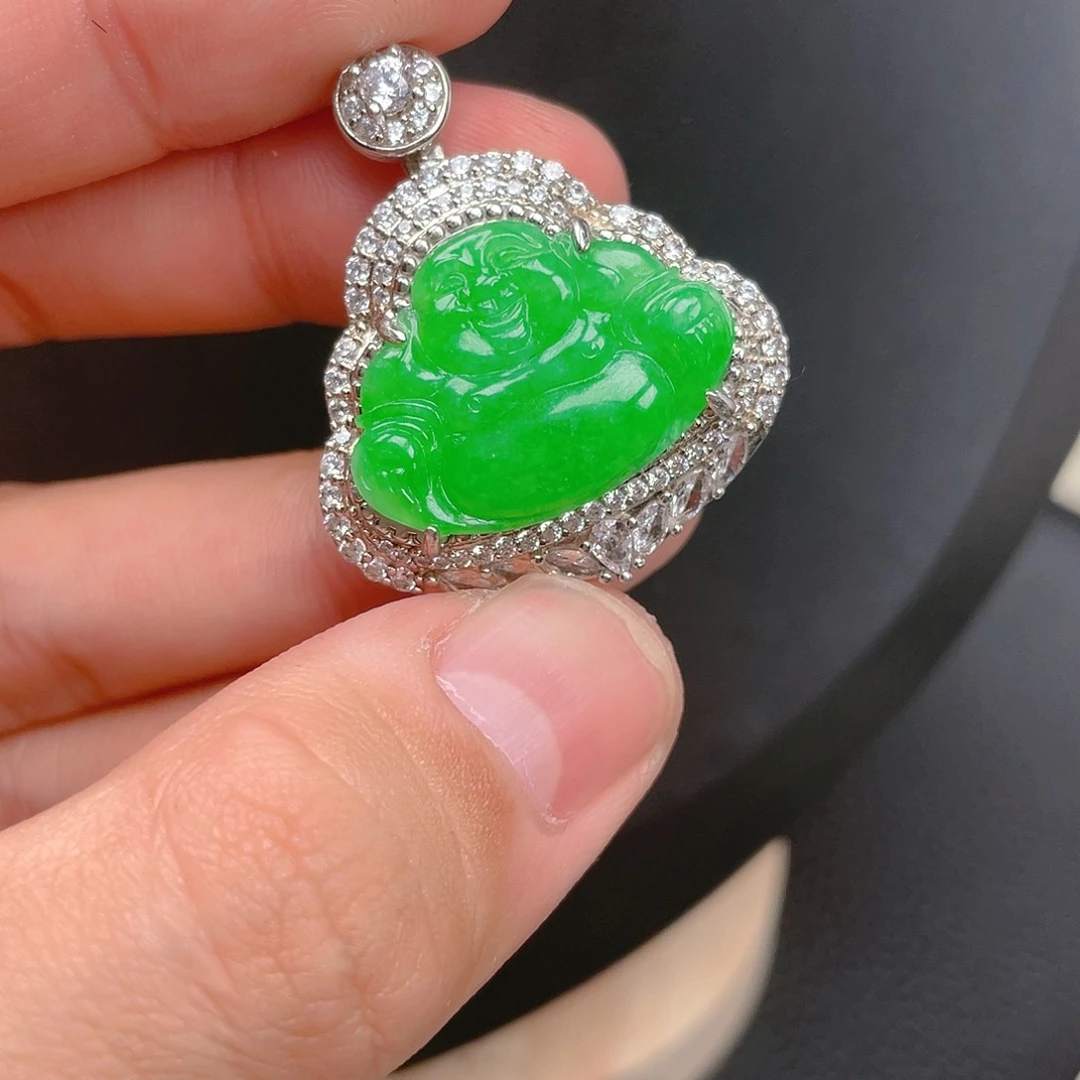 【闪购商品】翡翠吊坠(不含链)银S925镶嵌