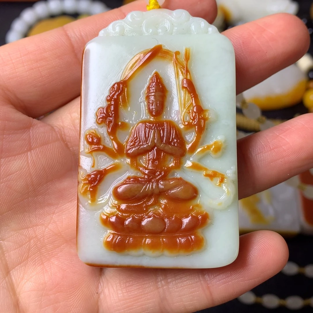 和田玉颈饰未镶嵌沉**语