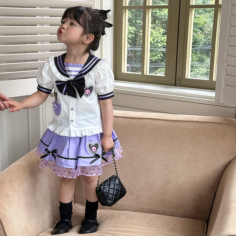 【橘子家】小女孩库洛米JK套装儿童学院风洛丽塔公主裙套装HS62056