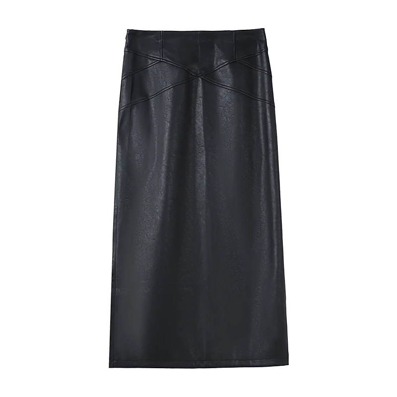 婷婷微胖定制【超模比例】皮裙显瘦气质时尚日常半身裙