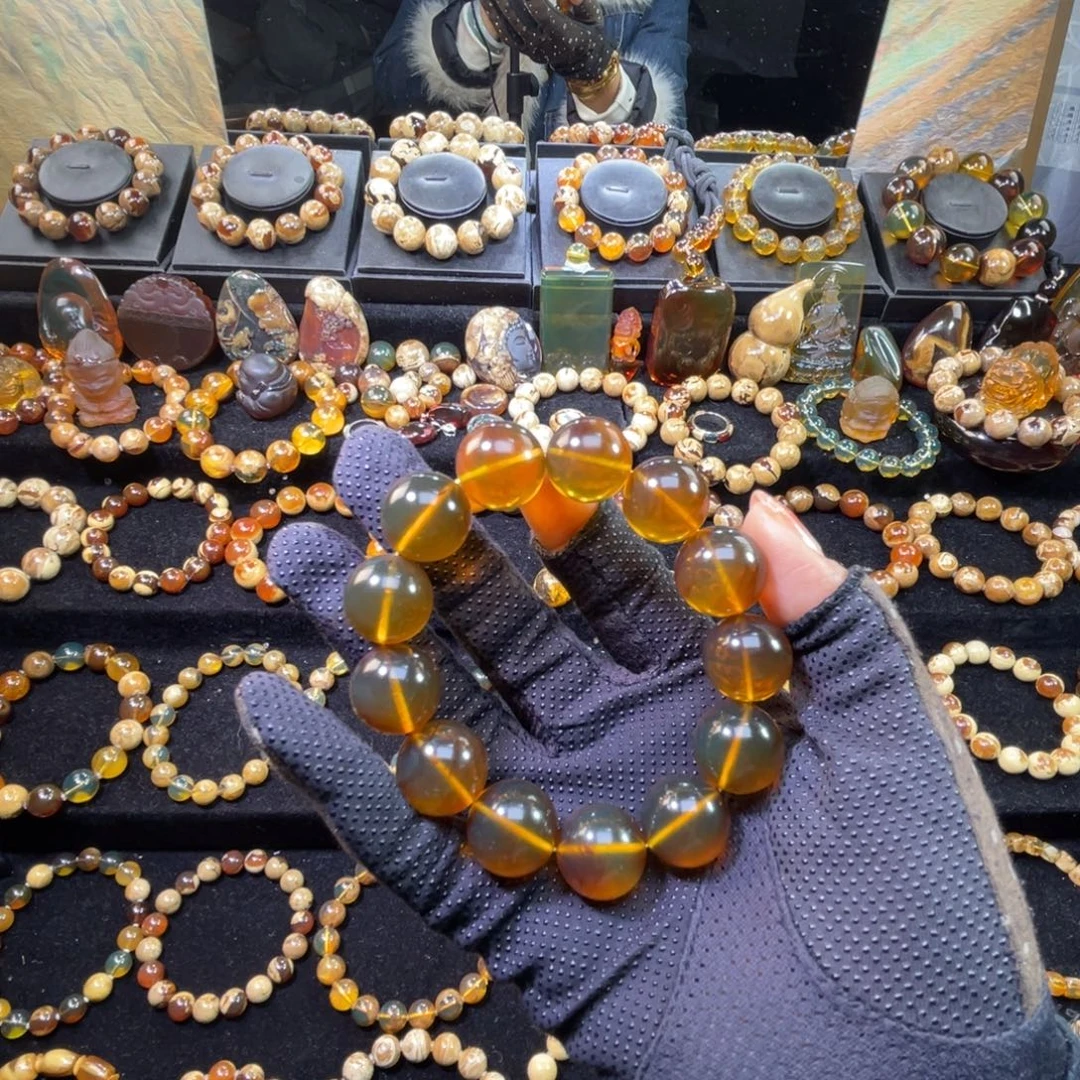 琥珀未镶嵌手串手串17