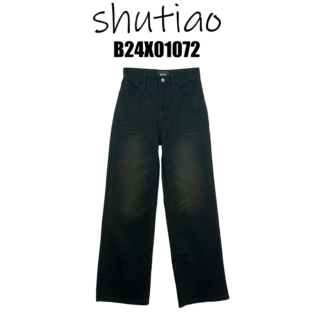 【SHUTIAO】2024秋冬：新款小众设计款牛仔裤B24X01072