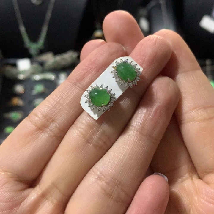 翡翠银S925镶嵌戒指