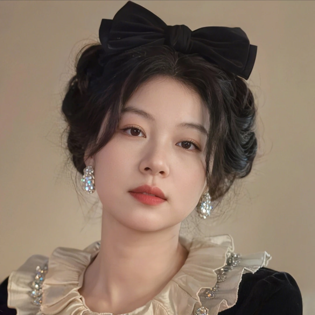 黑色双面蝴蝶结抓夹女高级感发饰甜美公主头后脑勺鲨鱼夹抓夹头饰