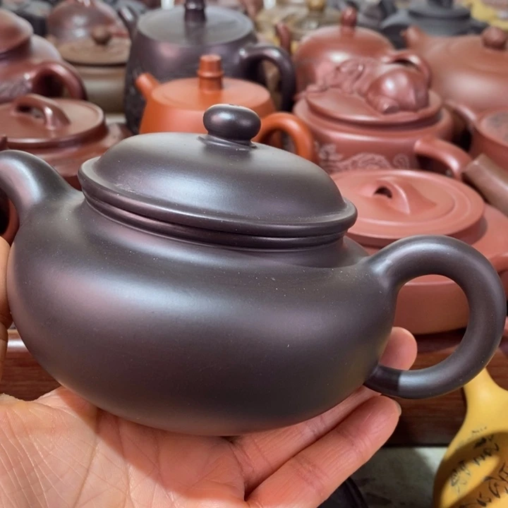 紫砂茶壶天**翼微瑕处理一把