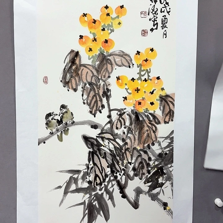 国画亲笔手绘放心去藏