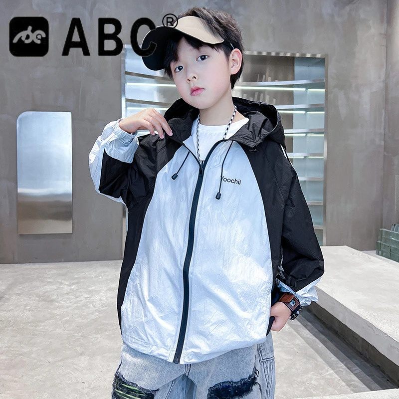 ABC男童防晒衣2025新款夏季中大童轻薄款外套儿童透气皮肤衣防紫