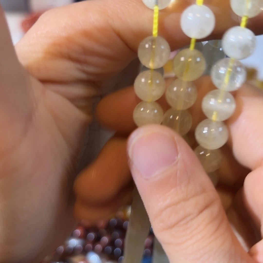 玛瑙/玉髓合金珠宝半成品柠檬晶一条卡8
