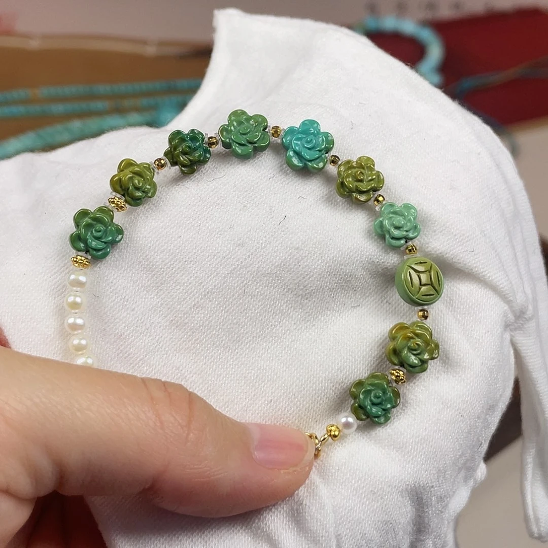 绿松石银S925镶嵌配饰