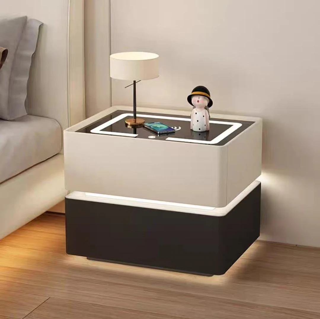 ChanRan/猫爪皮网红悬浮高级智能卧室岩板轻奢家用主卧室家具高档