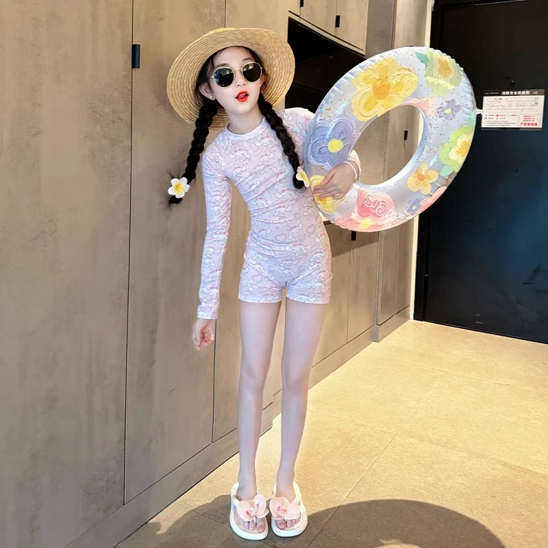 女童高颜值泳衣2025新款夏季中大儿童公主风游泳衣夏款初中生泳装