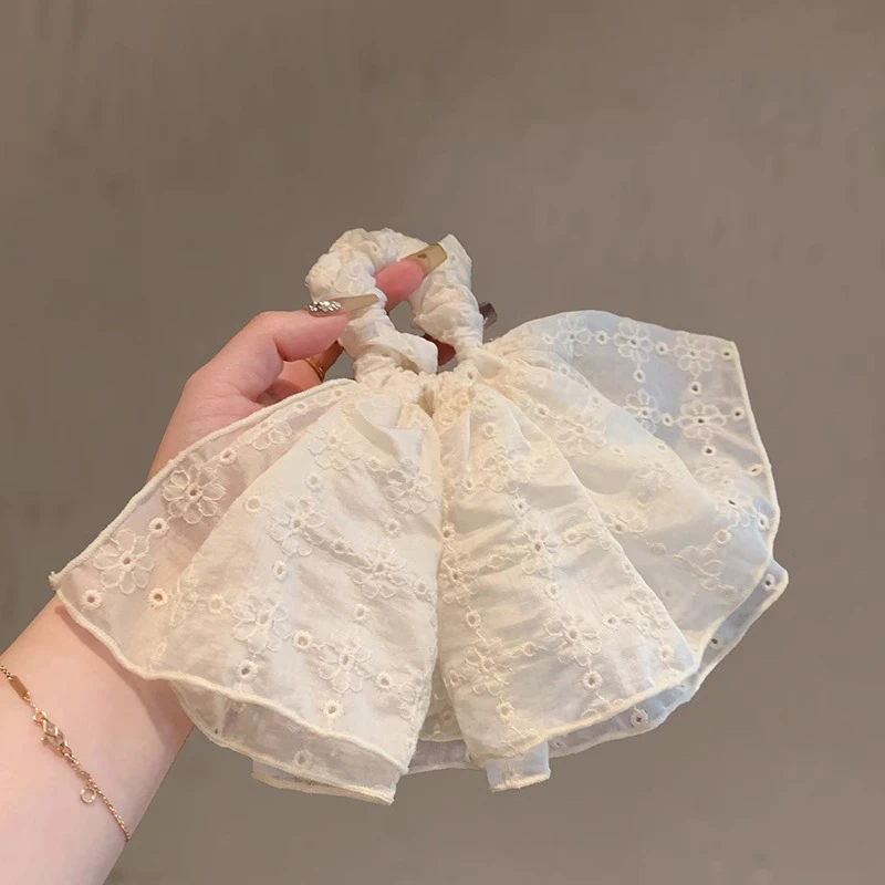 韩系褶皱扎丸子头发绳高级感发圈高弹力高马尾百搭蓬松感头绳发饰