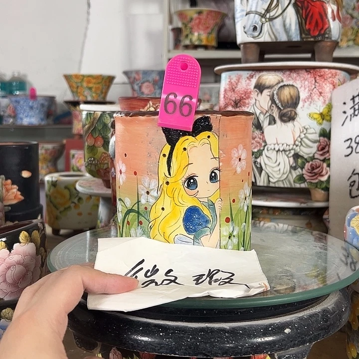 景德镇手绘花盆满38包邮