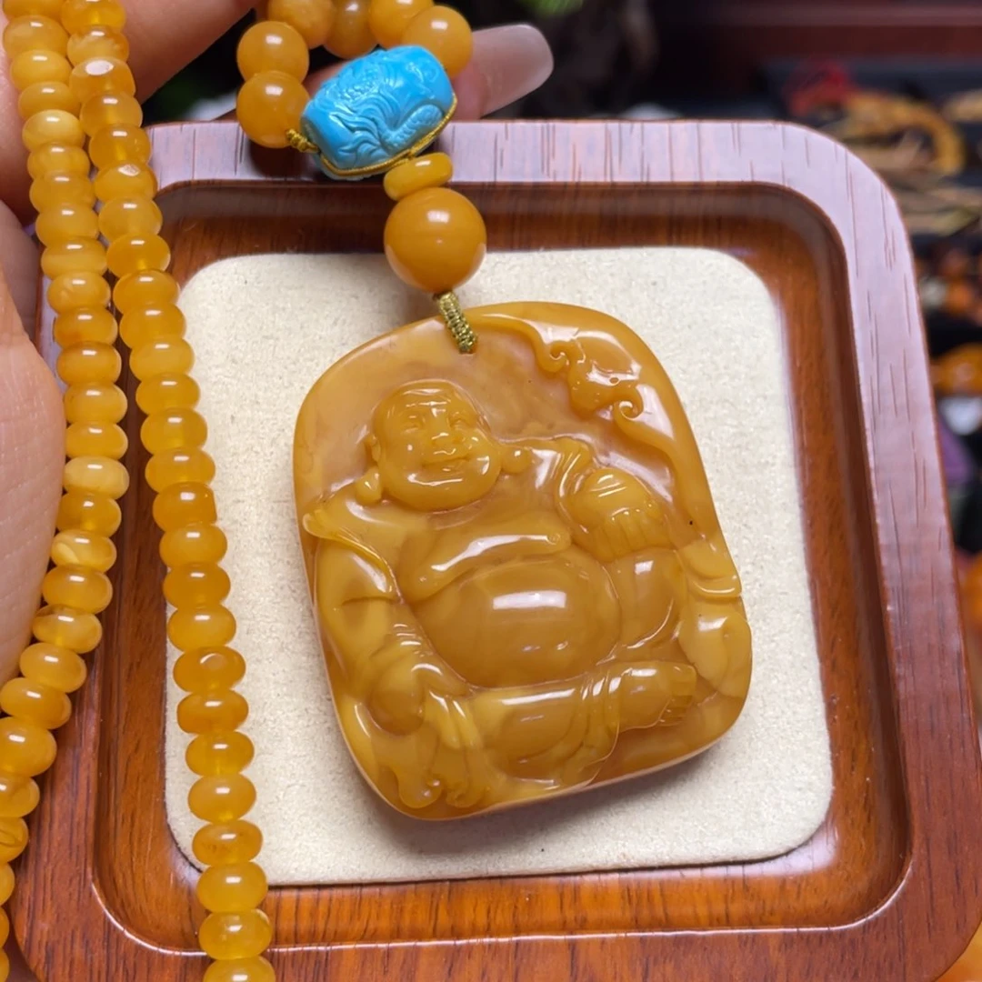 未镶嵌颈饰蜜蜡项链