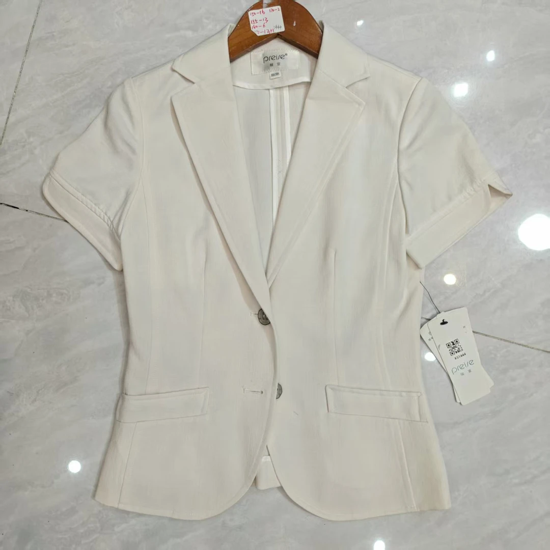 1444女西装西服常规款修身型简约常规短袖时尚百搭小西装