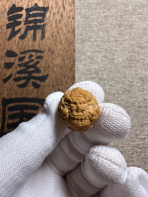 猴头核桃雕刻单颗黄财象神半手工雕刻文玩配饰男士礼物