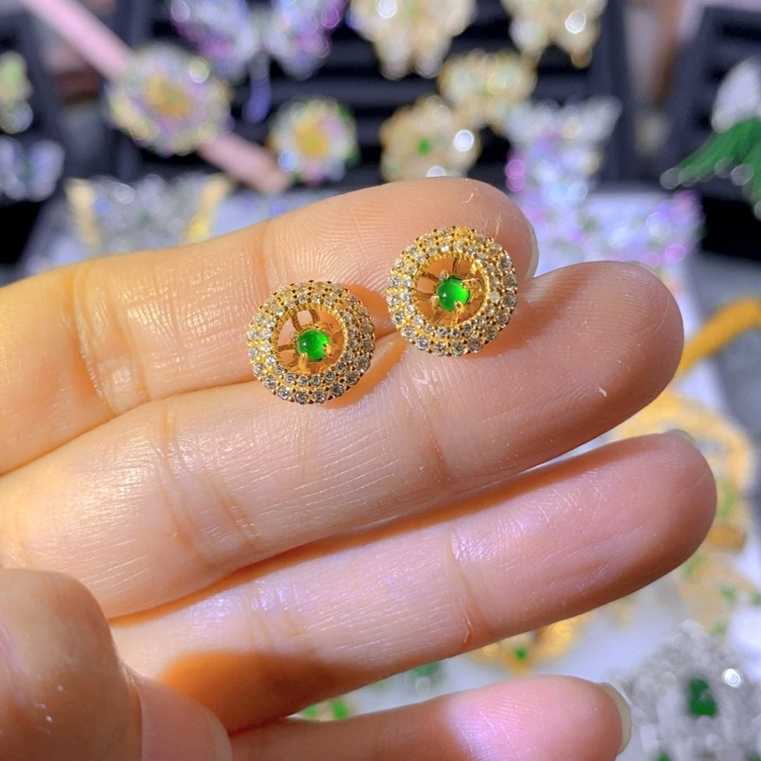 颈饰银S925镶嵌翡翠