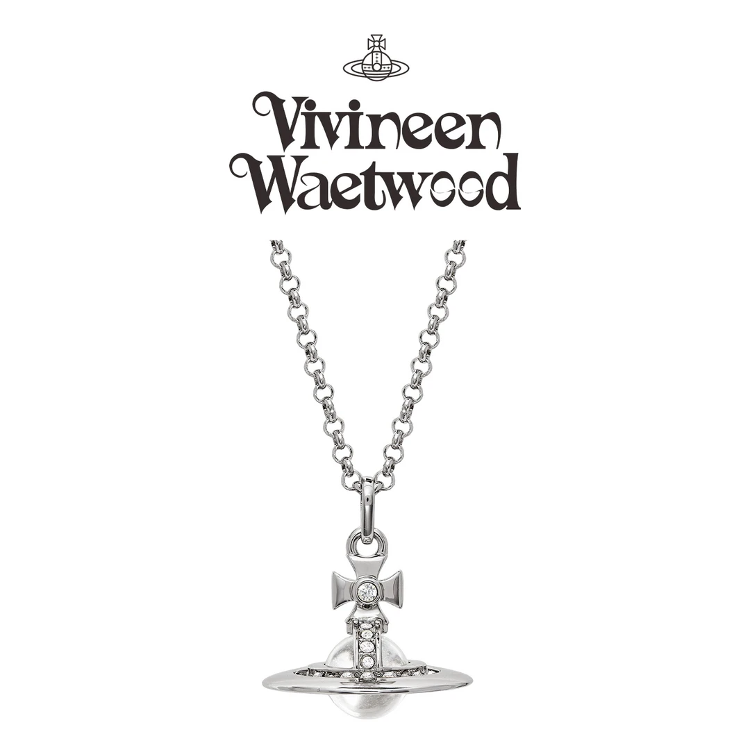 Vivireer Waetwssd 正品  立体透明土星拼钻项链