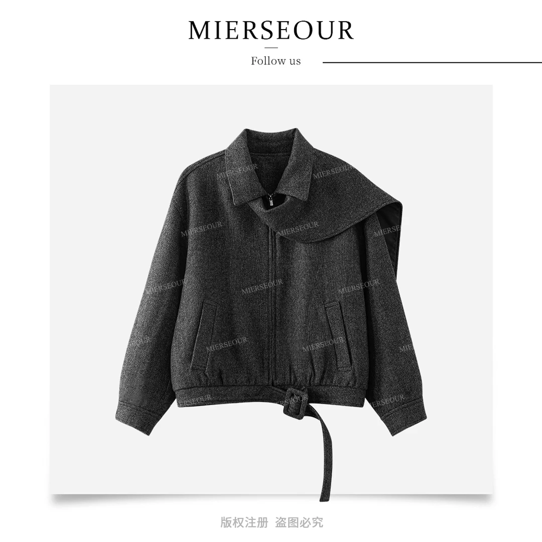 【小众深秋】大牌质感气质百搭拉链外套10176