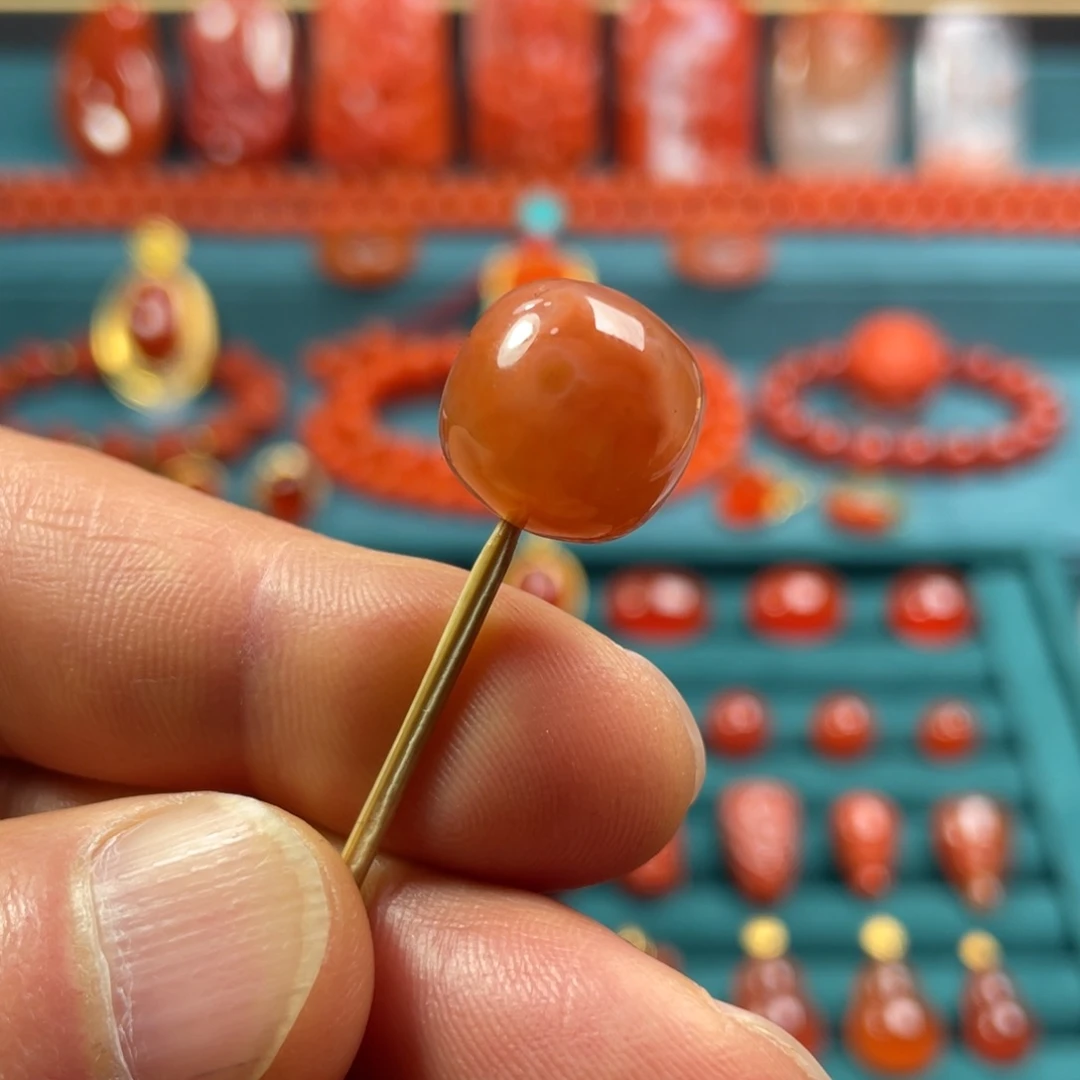 南红玛瑙未镶嵌原矿保山南红老型珠14 +